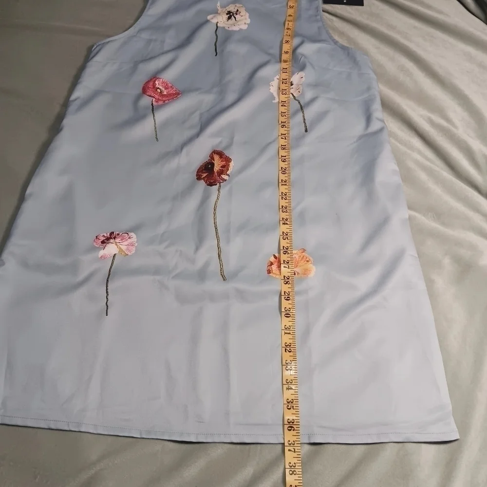 NWT KOANDAILY Blue floral print dress size XL - Picture 6 of 8
